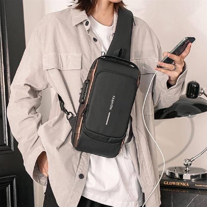 Mysashop Brown Sling Bag Anti-theft