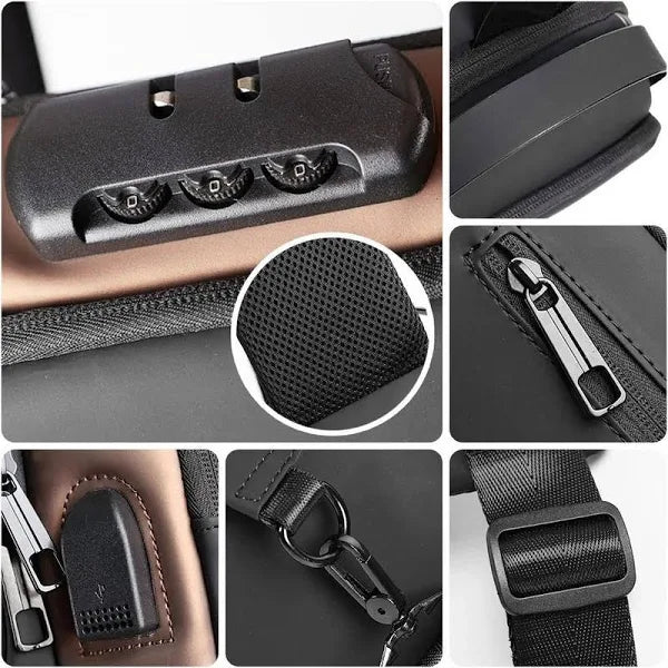 Mysashop Brown Sling Bag Anti-theft
