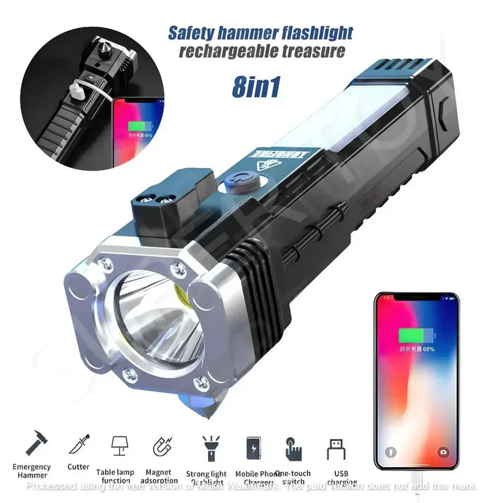 Portable Rechargeable Torch LED Flashlight